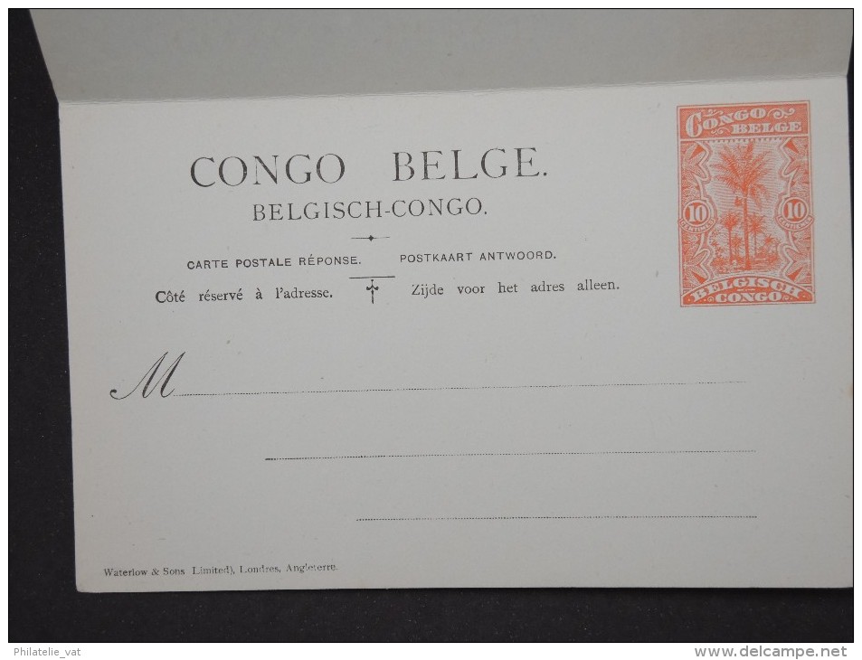 CONGO BELGE -Lot De 3 Entiers Avec Réponse   Non Voyagés      à Voir  P6215 - Entiers Postaux