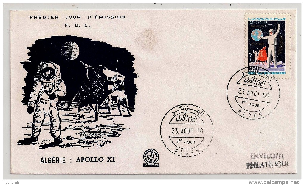 Algérie, 1969, Premier Homme Sur La Lune, FDC, Alger, 23-8-69 - Afrika