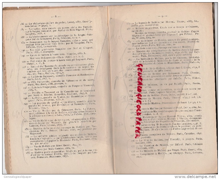 75- PARIS DROUOT-CATALOGUE LIVRES BROCHURES GRAVURES HISTOIRE THEATRE-COLLECTION HENRI BERTAUD BISSEN- 1911- ENGELMANN - Autres & Non Classés