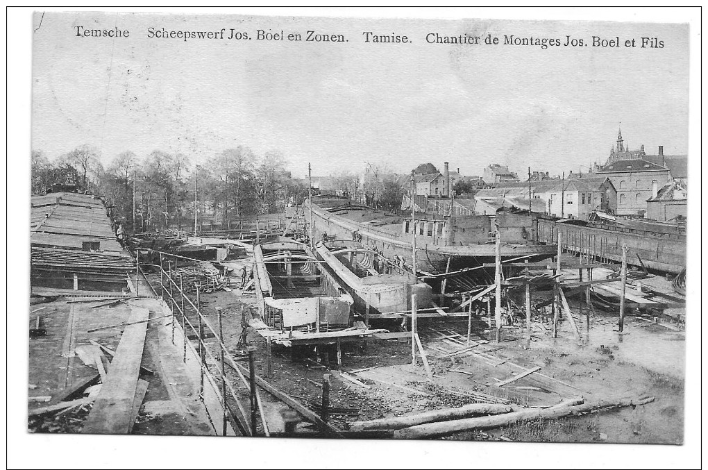 Temsche. Scheepswerf Jos.Boel En Zonen. Tamise. Chantier De Montages Jos.Boel Et Fils. - Temse