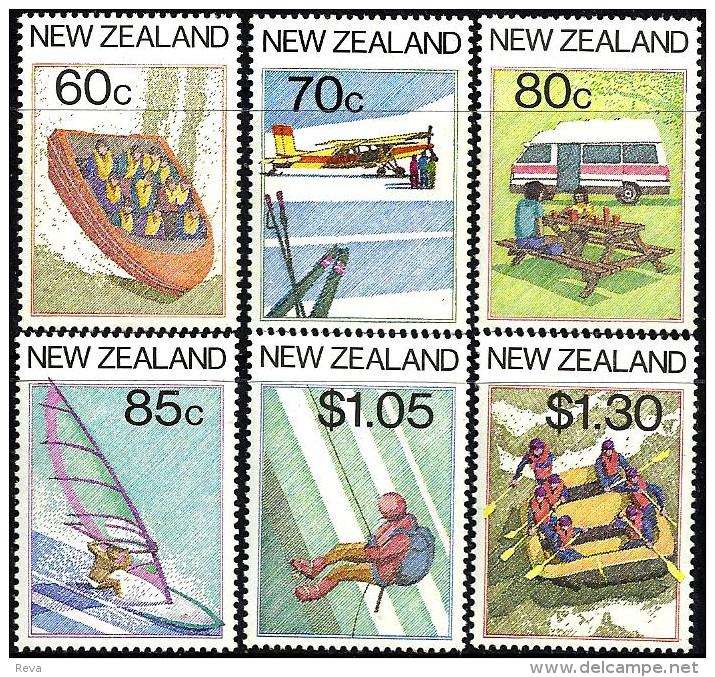 NEW ZEALAND TOURISM SPORTS SET OF 6 60 Cts -$1.30 MINT ISSUED 14-01-1987 SG1411-16 READ DESCRIPTION !! - Ungebraucht