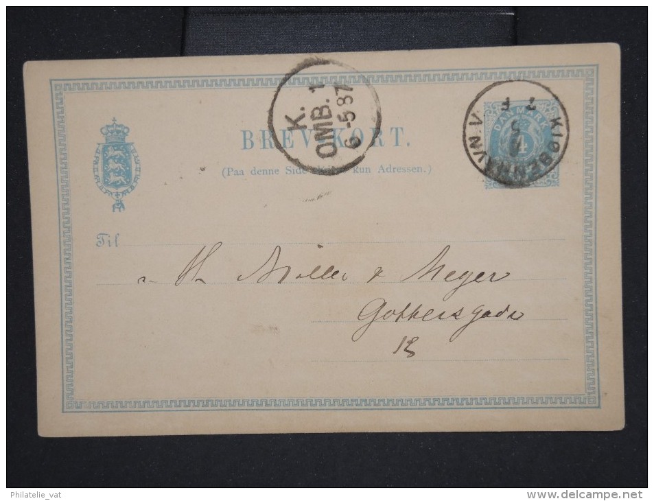 DANEMARK -Entier Postal Voyagé En 1887   à Voir  P6233 - Ganzsachen