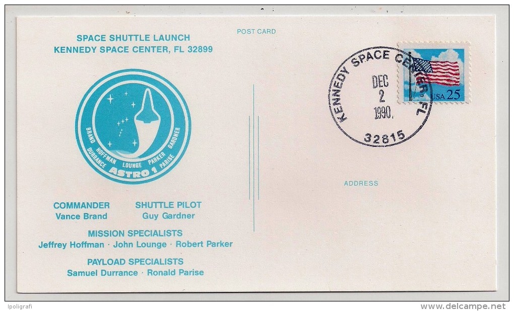 USA, 1990, NASA STS-35 Space Shuttle Columbia Launch, Kennedy Space Center, 2-12-90 - Estados Unidos