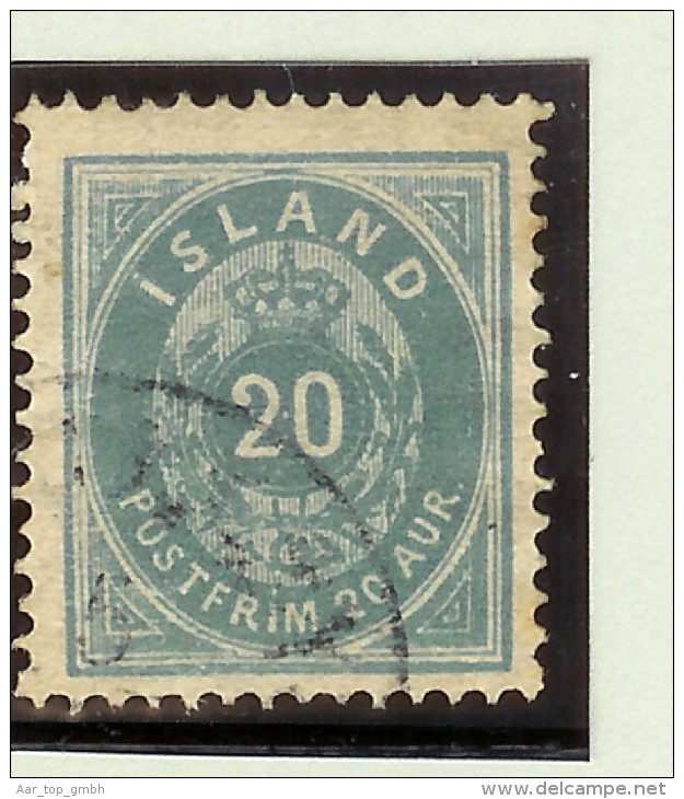 Island 1882 Mi# 14A 2ä 13 1/2 Ultramarin - Oblitérés