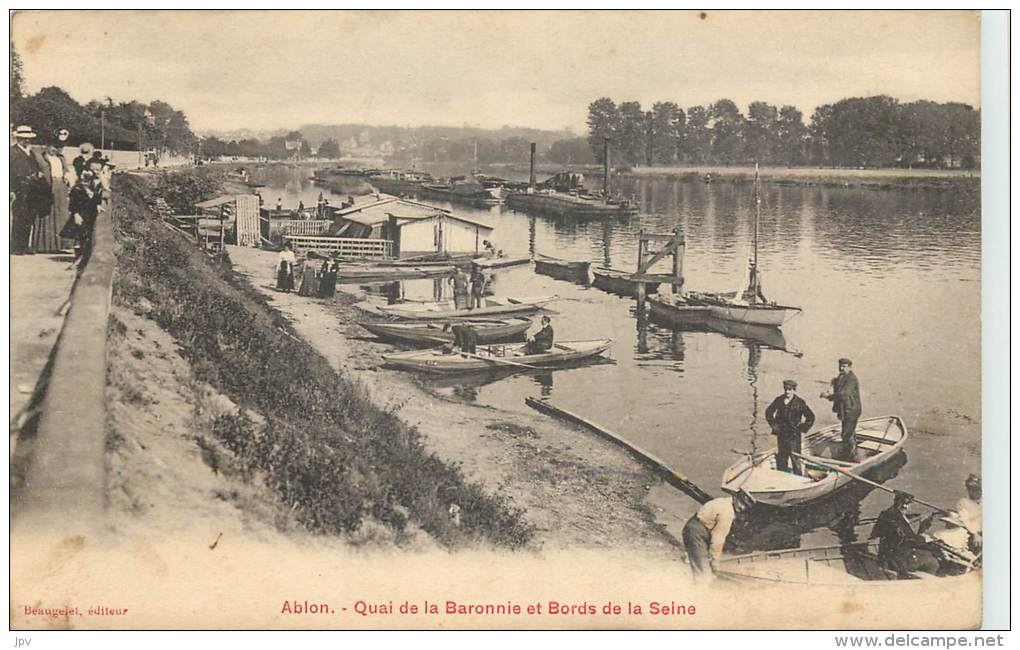 ABLON . QUAI DE LA BARONNIE ET BORDS DE LA SEINE . - Ablon Sur Seine