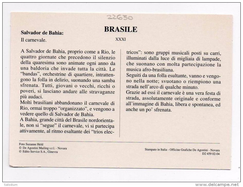 BRASILE - RIO DE JANEIRO CARNEVAL - BRASIL - Altri & Non Classificati