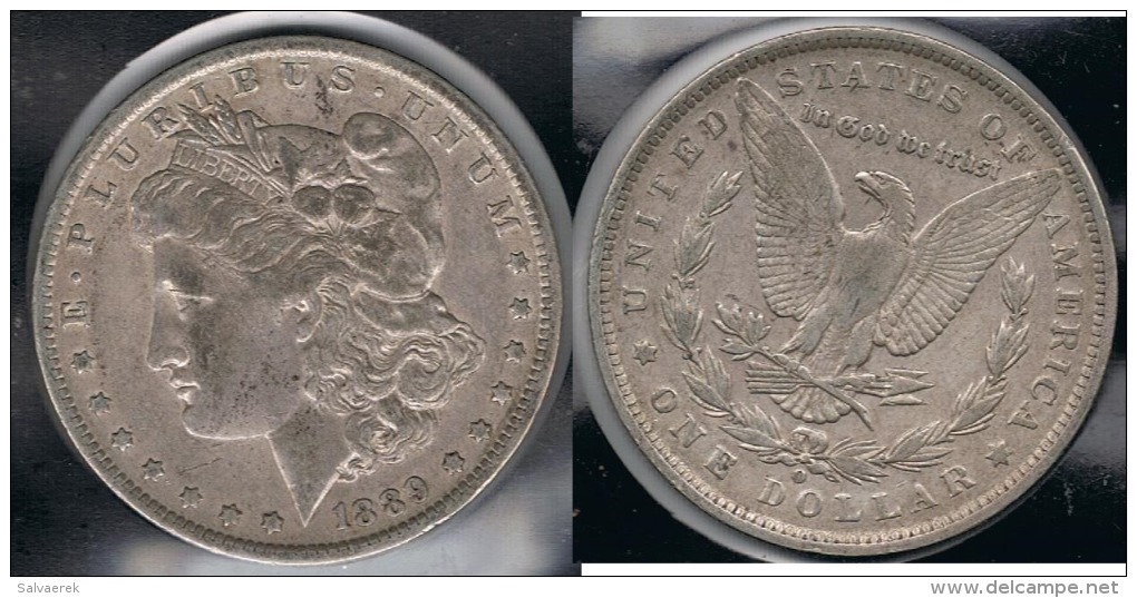 EE.UU.  USA   DOLLAR 1889  O MORGAN PLATA SILVER. - 1878-1921: Morgan