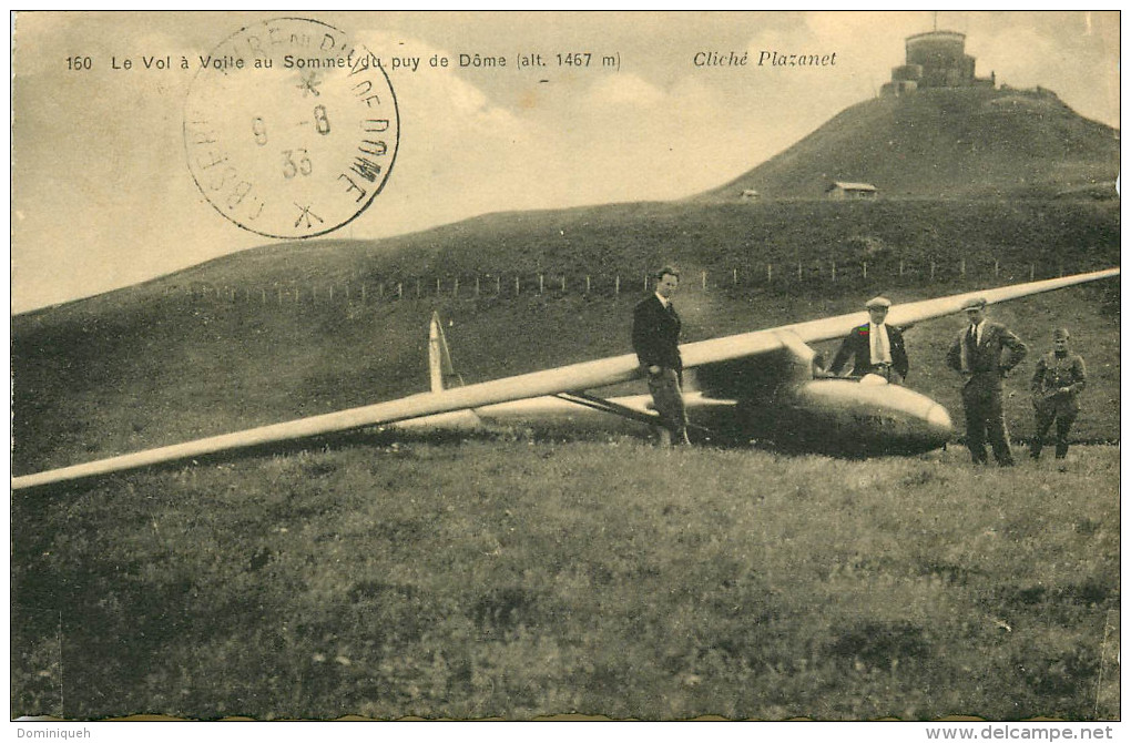 Planneur  Le Vol à Oile Au Sommet Du Puy De Dôme   Cliché Plazanet - 1946-....: Moderne