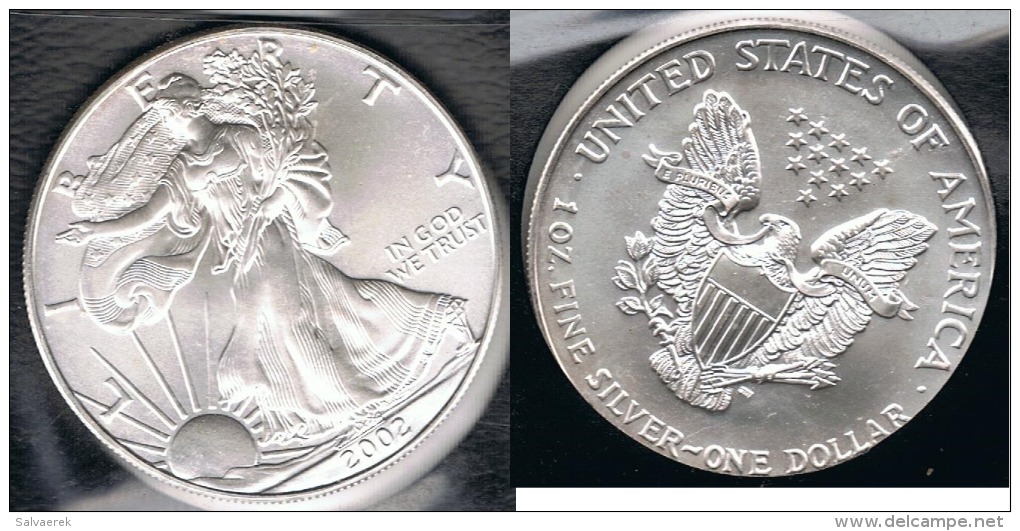 EE.UU.  USA  OUNCE DOLLAR 2002 PLATA SILVER..B11 - Non Classés