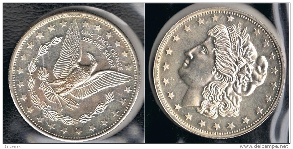 EE.UU.  USA  OUNCE MORGAN  PLATA SILVER.. - Non Classés