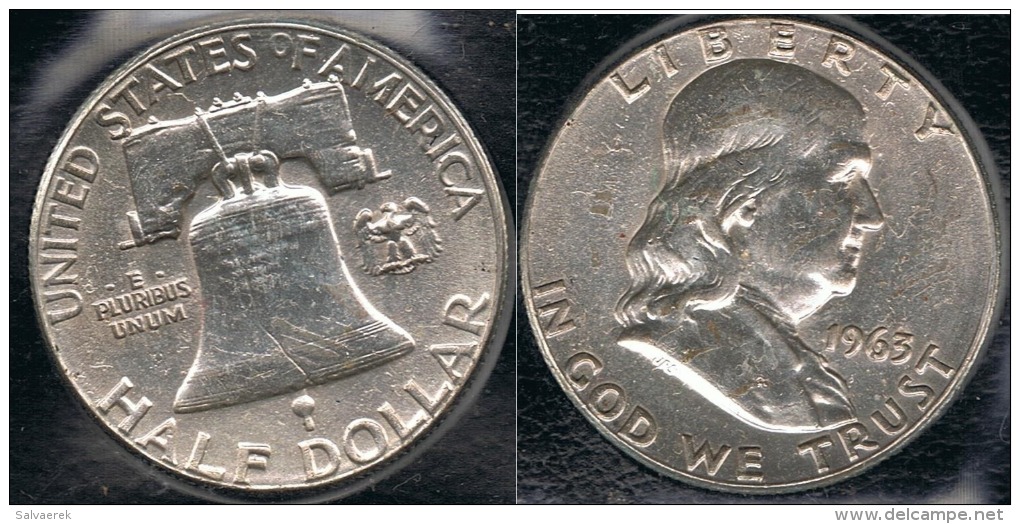 EE.UU.  USA HALF DOLLAR 1963  PLATA SILVER - 1948-1963: Franklin