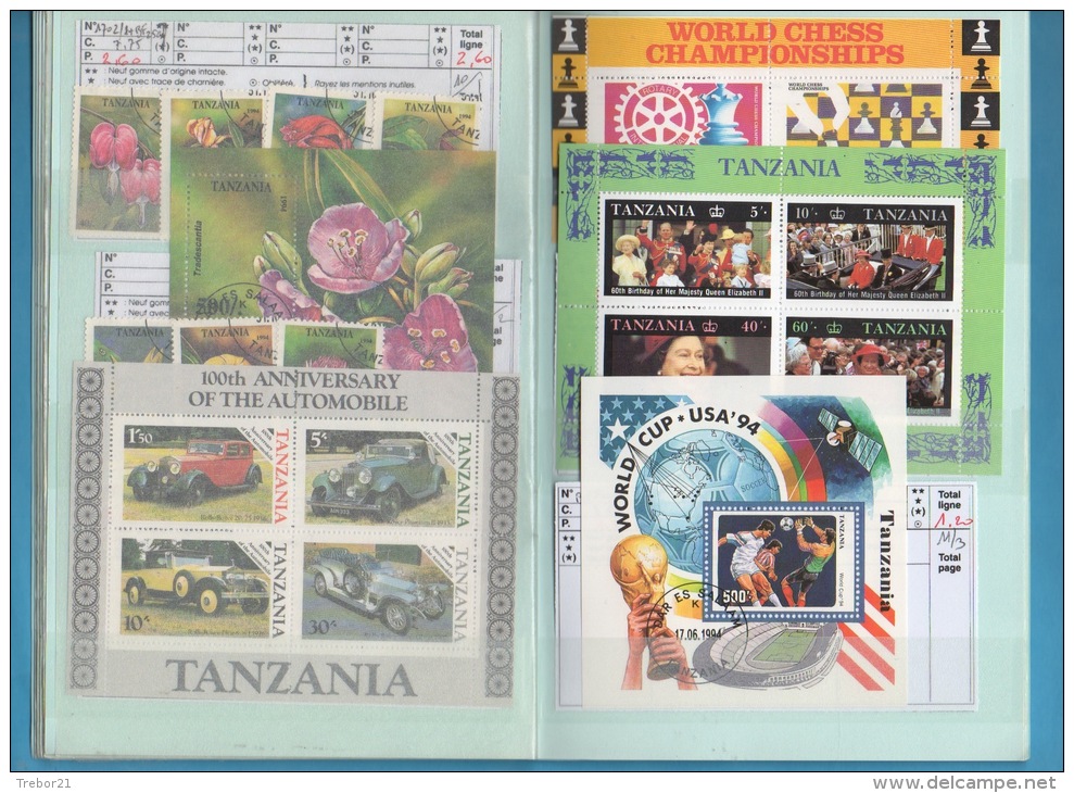 TANZANIE, ZAIRE- Cote Yvert 185,70 € - Collections (with Albums)