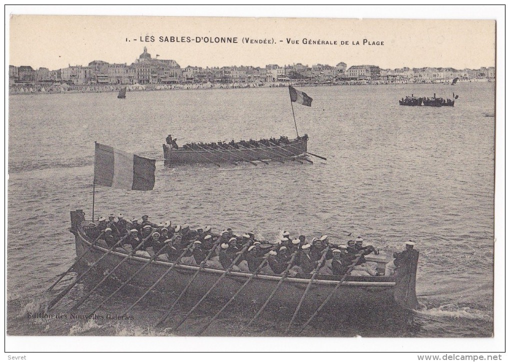 LES SABLES-D´OLONNE. - Course D'Avirons . - Vue Generale De La Plage. Beau Plan - Rudersport