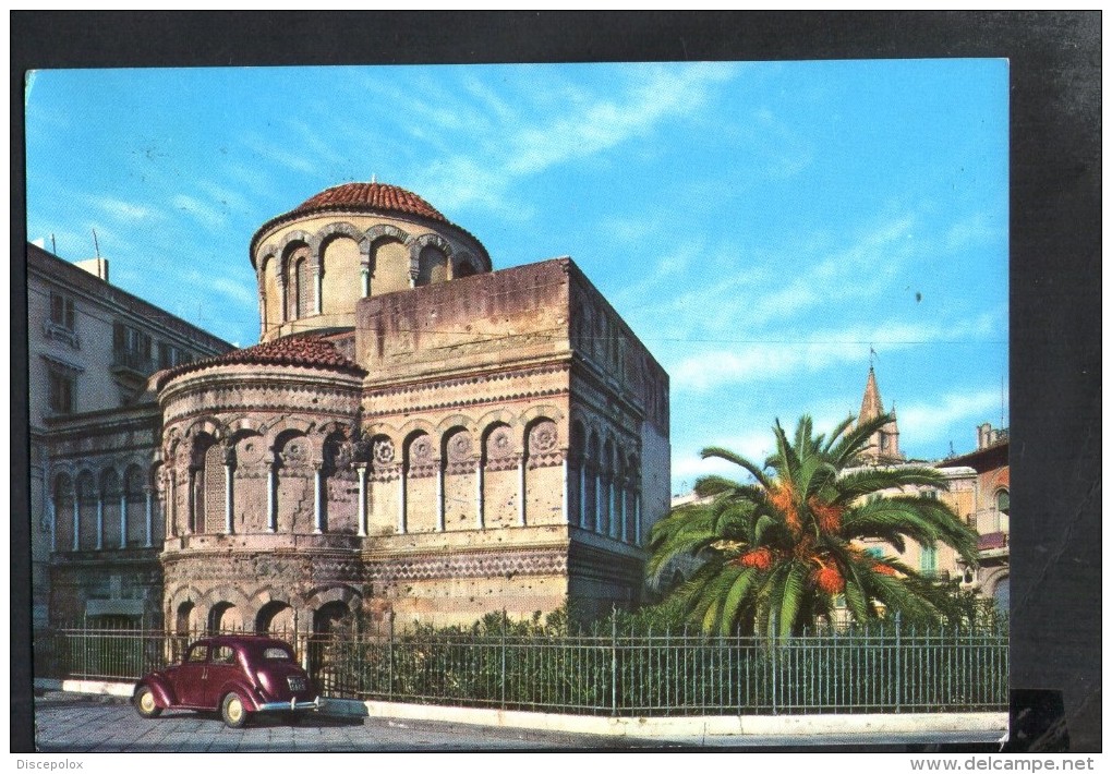 J2605 MESSINA - CHIESA Dei Catalani Con Auto D´epoca ( Church, Eglise, Car, Voitures ) 22262 Ed. CARISME - NICE TIMBRE - Messina