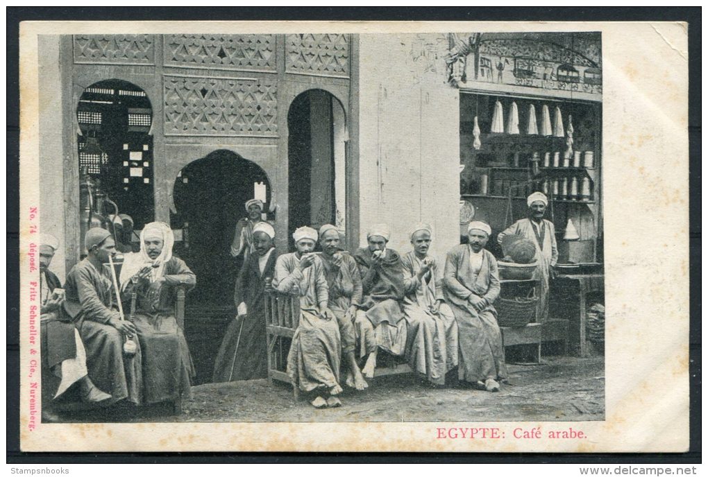 Egypt Egypte Cafe Arabe Schneller Postcard - Other & Unclassified