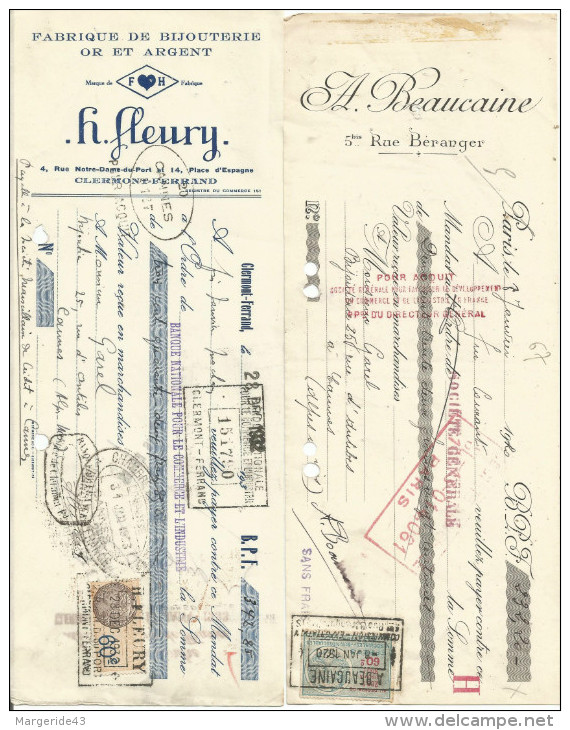 LOT DE TRAITES AVEC TIMBRES FISCAUX