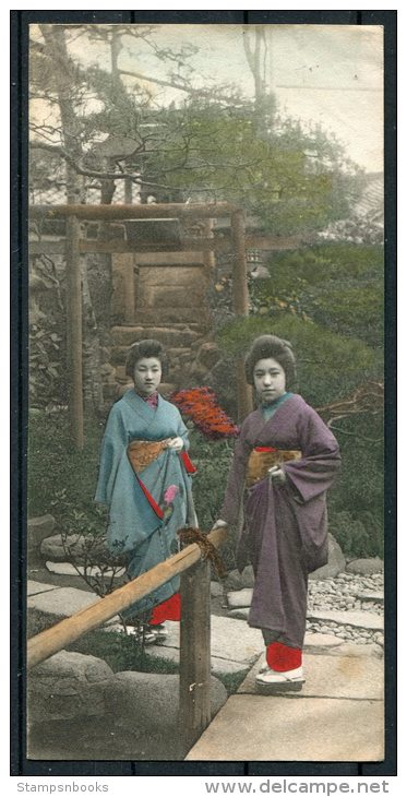 Japan Photo Proofs (?) For Postcards Nikko Temple (1912), Geisha Beauties, Children, Boats - 11 Items - Sonstige & Ohne Zuordnung