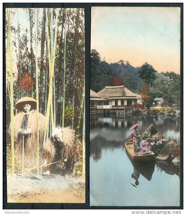 Japan Photo proofs (?) for postcards Nikko Temple (1912), Geisha Beauties, Children, Boats - 11 items