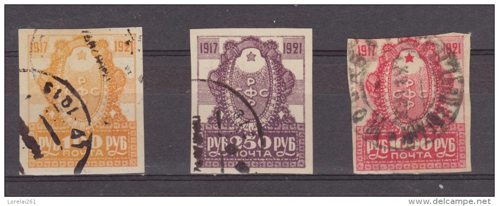 1921 - 4 Anniv. De La Revolution D Octobre  Mi No 162/164 Et Yv 150/152 Serie Complete - Gebraucht