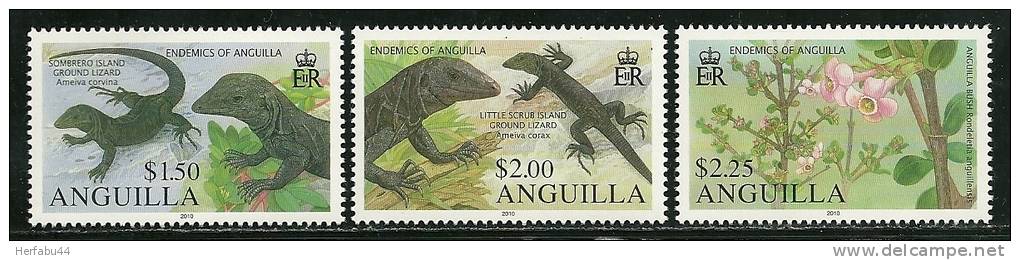 Anguilla      "Endemics Of Anguilla"      Set    (Year 2010) MNH** - Anguilla (1968-...)