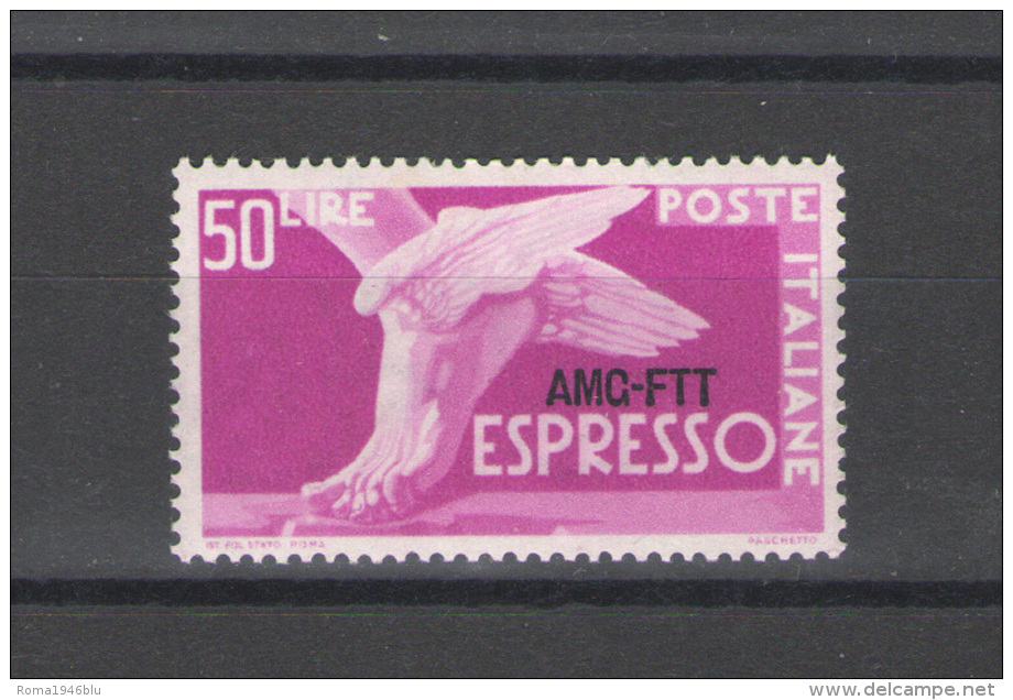 TRIESTE A 1952 ESPRESSo DEMOCRATICA 50 LIRE ** MNH LUSSO - Express Mail