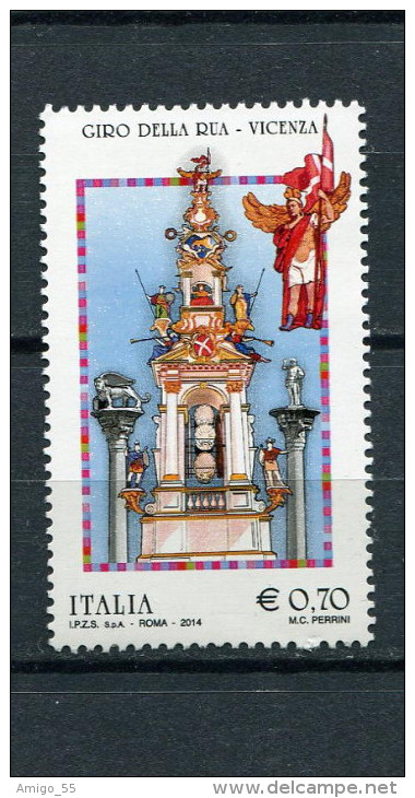 ITALY / ITALIEN / ITALIE 2014 - Giro Della Rua Di Vicenza, Festivals, MNH (**) - 2011-20: Marcophilia