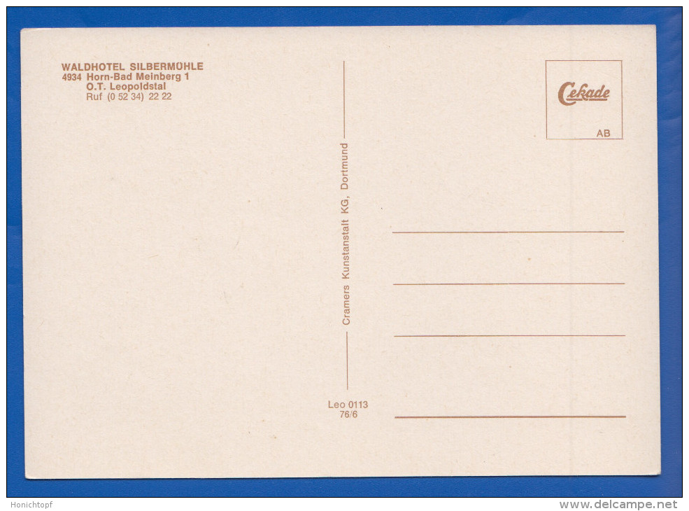 Deutschland; Leopoldstal Bei Horn; Bad Meinberg; Hotel Silbermühle - Bad Meinberg