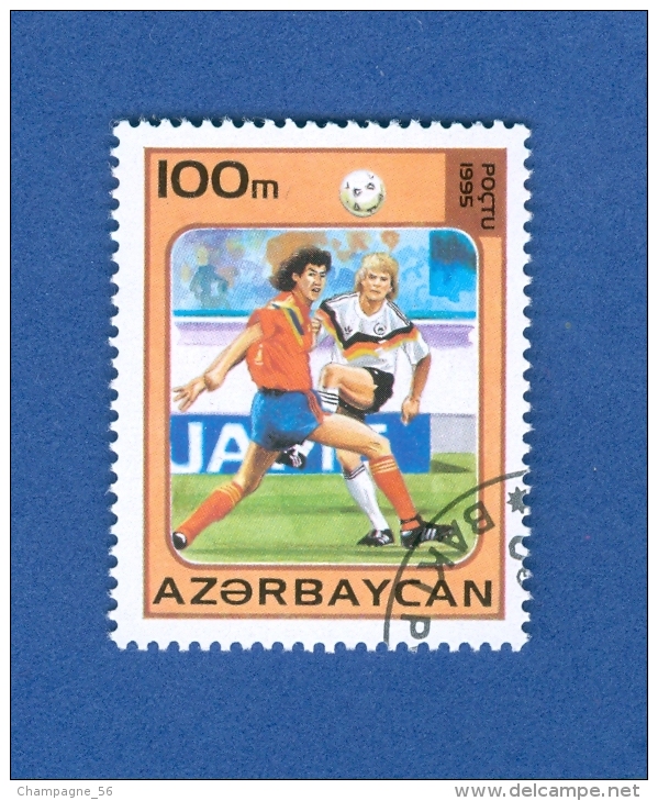 ANNÉE 1995 N° 242 A ASIE FOOTBALL AZERBAYCAN FOOTBALL  OBLITÉRÉ - Fußball-Asienmeisterschaft (AFC)