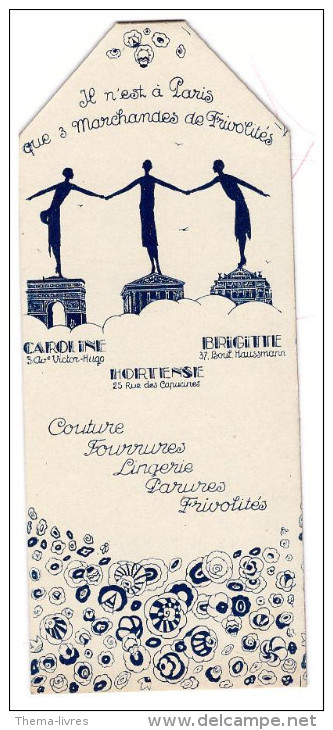 Marque-page CAROLINE- HORTENSE- BRIGITTE..couture Fourrures, Lingeries... (PPP1001) - Marque-Pages