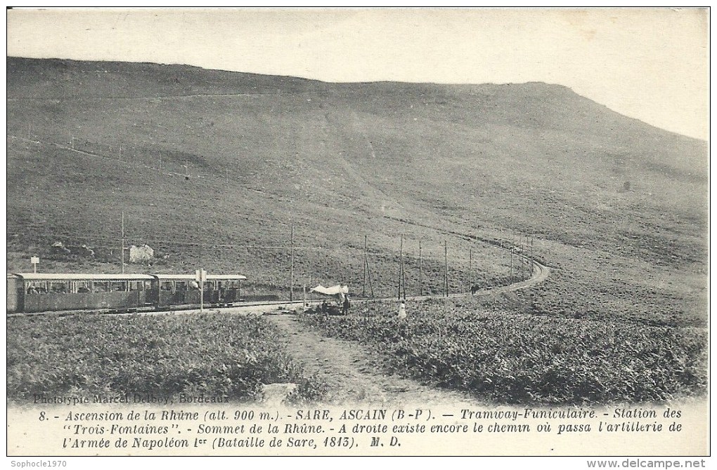 AQUITAINE - 64 - PYRENEES ATLANTIQUES - SARE ASCAIN - Tramway Funiculaire  -  Station Trois Fontaines - Sare