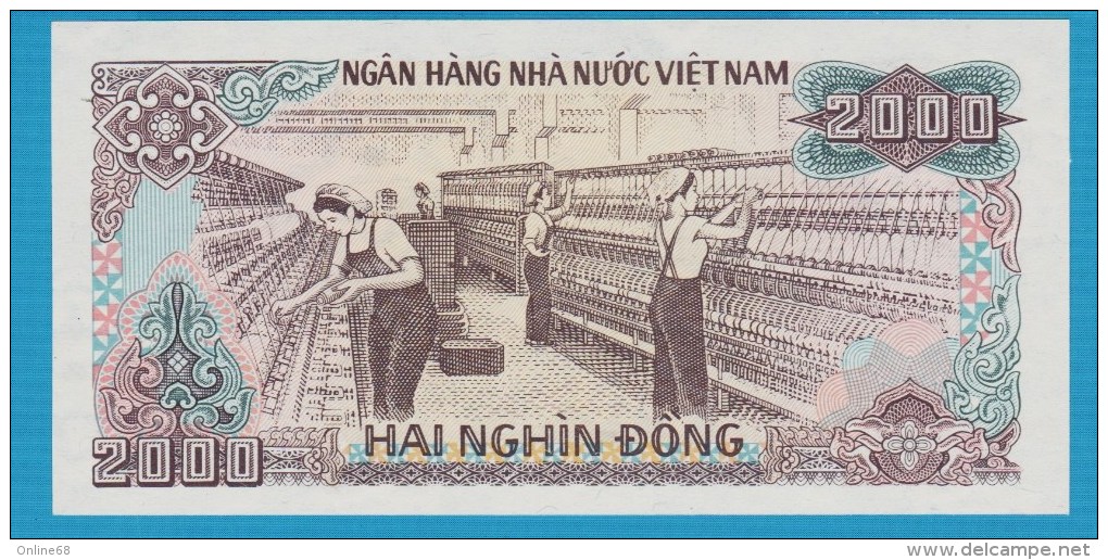 VIETNAM 2000 DONG 1988 SERIE AG  P# 107a   Ho Chi Minh UNC - Vietnam