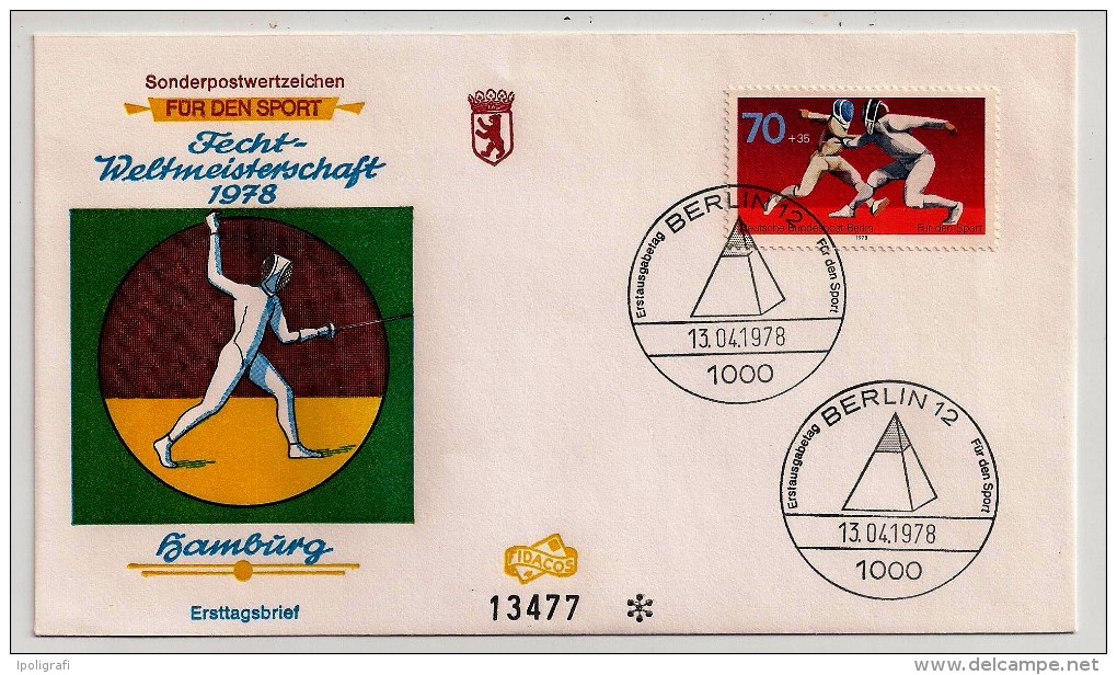 Germany-Berlin, 1978, World Fencing Championship, FDC, Berlin, 13-4-78 - Scherma