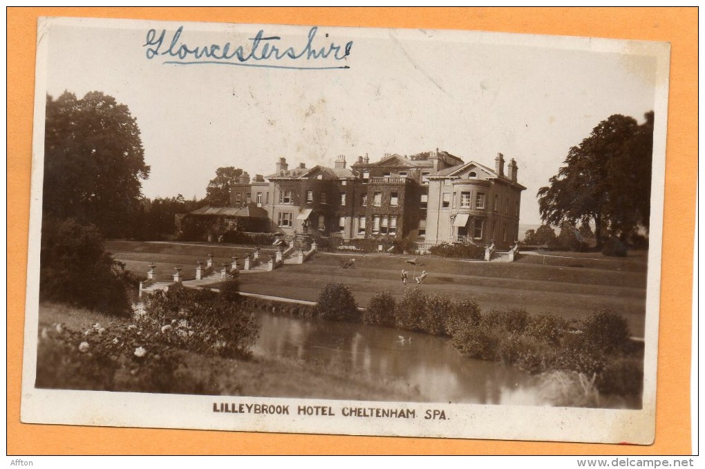 Lilleybrook Hotel Cheltenham Spa 1910 Real Photo Postcard - Cheltenham