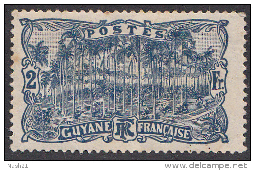 Timbre De 1904 / 07, Guyane Française ' '  Yvert N° 64 ' ' 2 F. Place Des Palmiers, à Cayenne - Usati