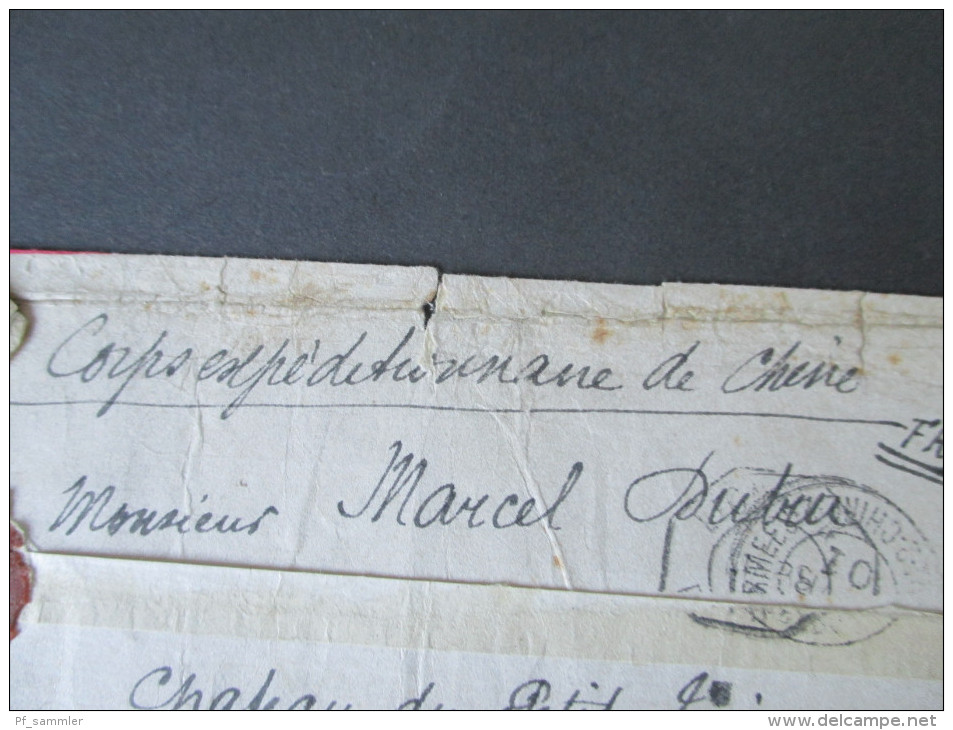 Brief China 1901 Corps expeditionnaire de Chine.Gesendet nach Versailles (Chateau)!Zierbrief / Gänse. Tolles Stück!! RAR