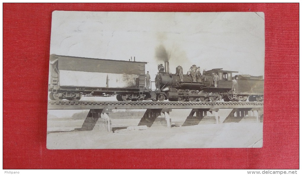 RPPC    Train Card Unknown Location USA -ref 1856 - Trenes