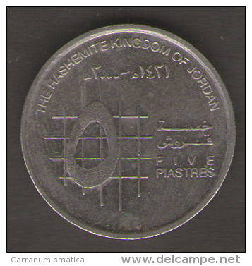 GIORDANIA 5 PIASTRES 2000 - Jordanie