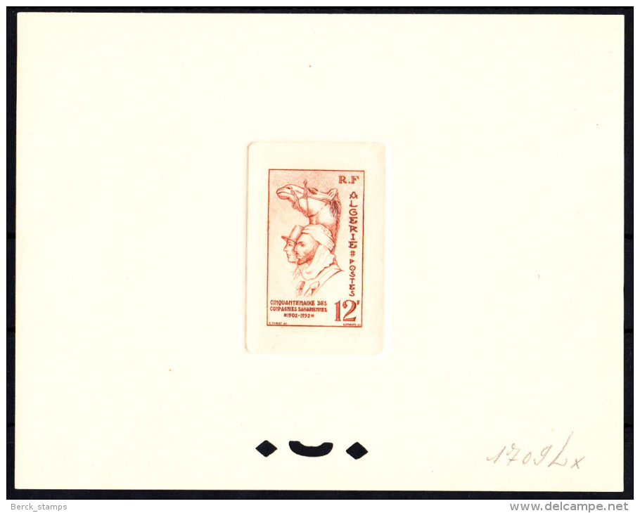 ALGERIE - N° 302 - 50e Anniversaire Des Compagnies Sahariennes. Epreuve D'atelier - Couleur 1709 Lx . - Usados