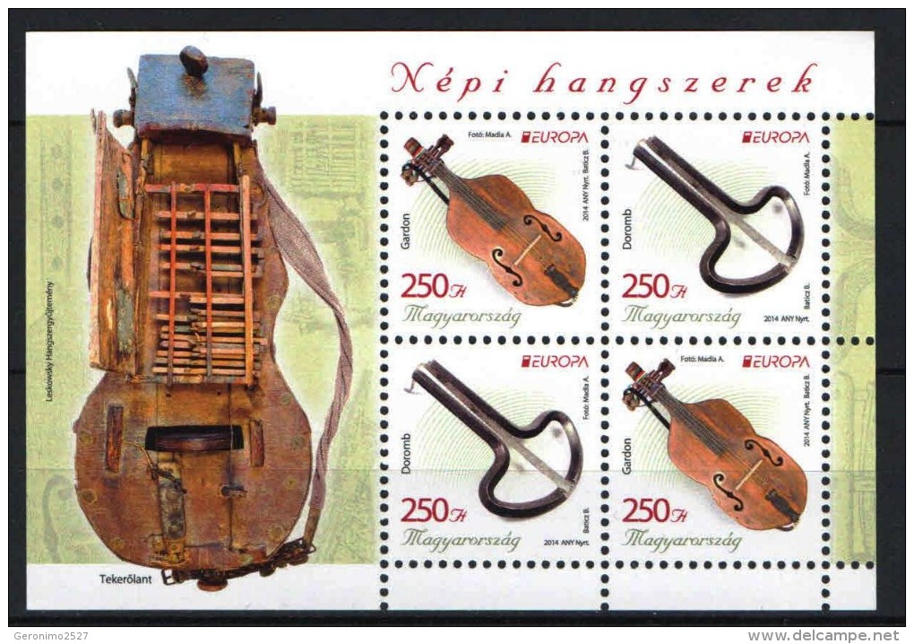 Europa CEPT 2014 HUNGARY Musical Instruments - Fine S/S MNH - Neufs