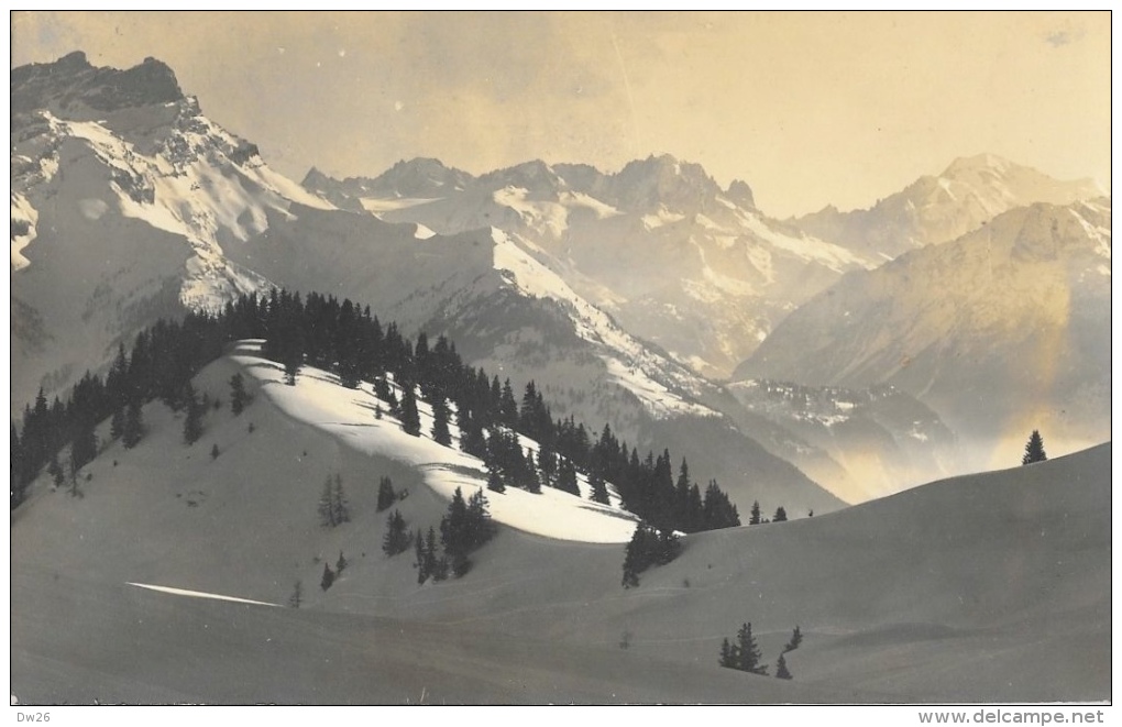 Canton De Vaud - Villars Sur Ollon - Panorama Des Montagnes L'hiver - Ollon