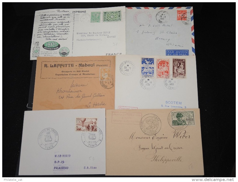 FRANCE - Lot De 100 Lettres TUNISIE Essentiellement Avant Indépendance - Belle Qualité - Lot 6939 - Sonstige & Ohne Zuordnung