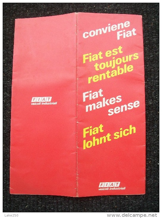 DEPLIANT/BROCHURE   FIAT   GAMMA AUTOCARRI - Camions