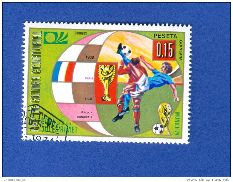 1973 N° 36  REP DE GUINEA EQUATORIAL 0.15 FOOTBALL MUNICH 74  OBLITÉRÉ - 1974 – Germania Ovest