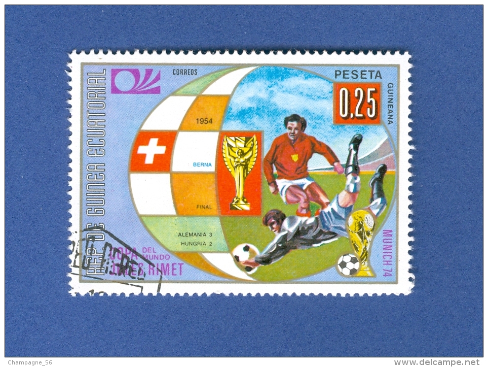 1973 N° 36  REP DE GUINEA ECUATORIAL 0.25 FOOTBALL MUNICH 74  OBLITÉRÉ - 1974 – Germania Ovest