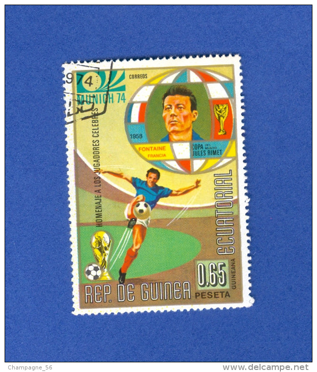 AFRIQUE 1958 SUÈDE REP DE GUINEA ECUATORIAL FOOTBALL MUNICH 74  OBLITÉRÉ - 1958 – Svezia