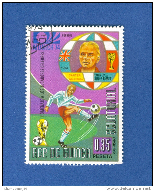 1973 N° 39  REP DE GUINEA EQUATORIAL 0.35 FOOTBALL MUNICH 74  OBLITÉRÉ - 1934 – Italien