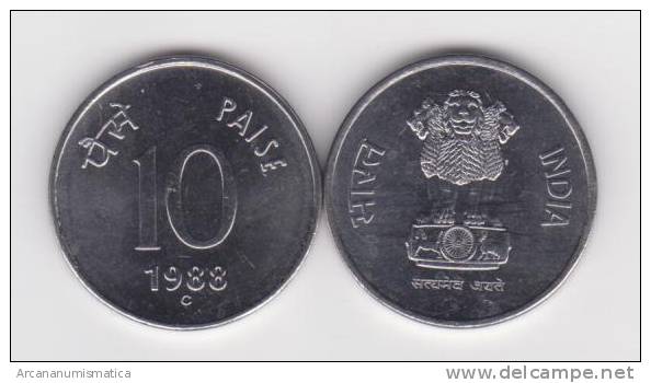 INDIA     10  PAISE   1.988  ACERO  KM#40.1   SC/UNC    T-DL-10.239 - India