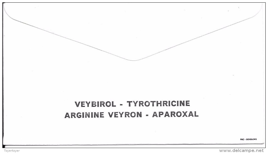 LE15- Enveloppe 1er Jour Du Timbre N°752 Au Verso Pub Laboratoires Veyron - Covers & Documents