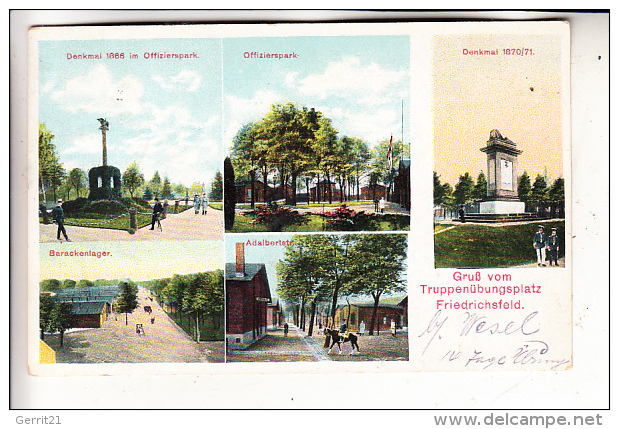 4223 VOERDE - FRIEDRICHSFELD, Truppenübungsplatz, 1911 - Voerde