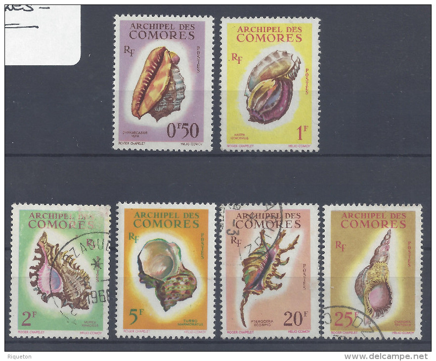 COMORES - 1962 -  " COQUILLAGES "  SERIE N° 19 à 24 - OBLITERES & NEUFS - B/TB - - Used Stamps